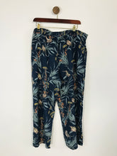 Load image into Gallery viewer, Warehouse Women&#39;s Floral Boho Casual Trousers | UK18  | Blue
