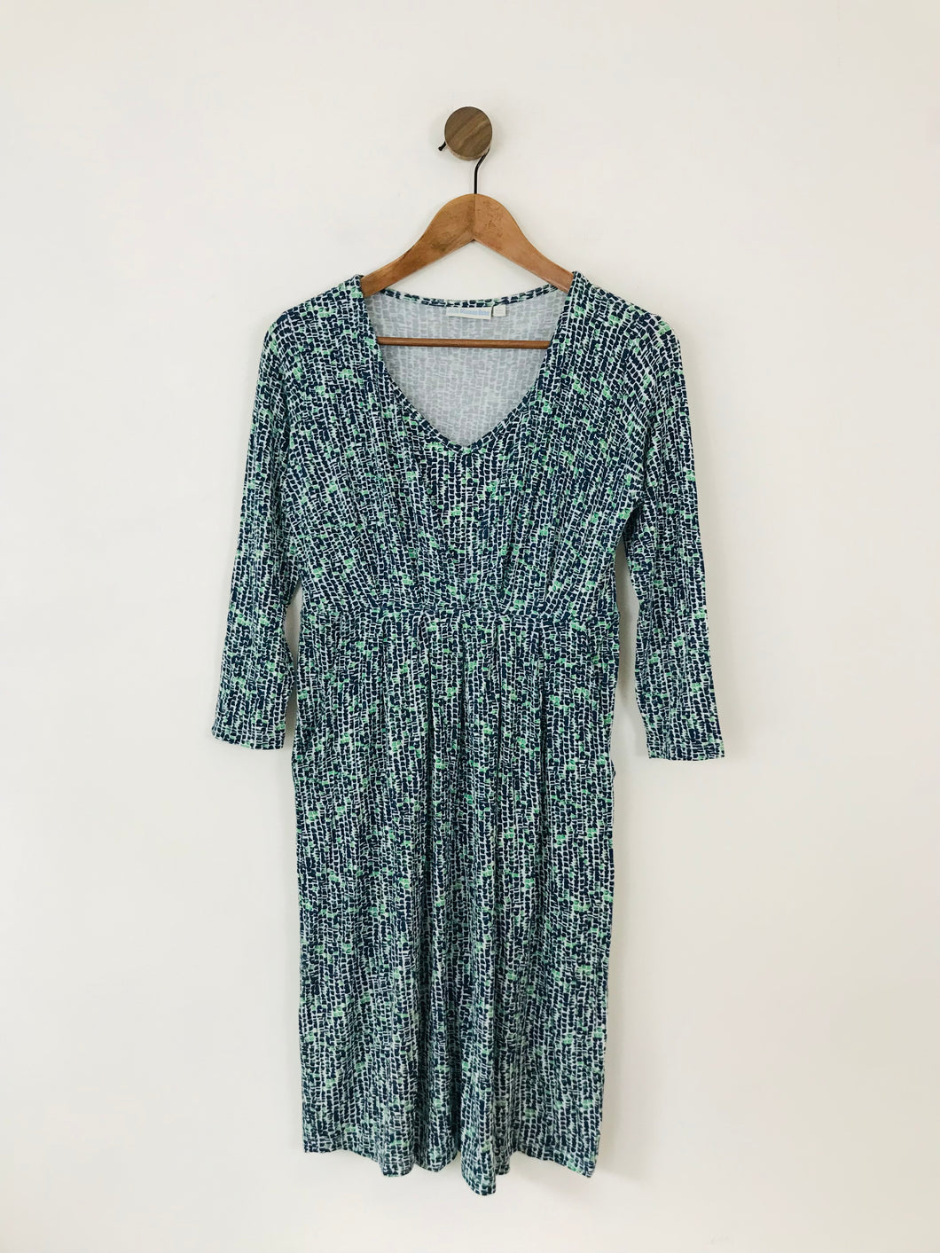 Jojo Maman Bebe Women's Pleated Jersey A-Line Dress | S UK8 | Blue