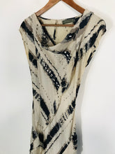 Load image into Gallery viewer, Mint Velvet Women&#39;s Silk Cowl Neck Sheath Dress | UK12 | Beige
