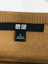 Load image into Gallery viewer, Uniqlo Women&#39;s Wool V-Neck Jumper | L UK14 | Brown
