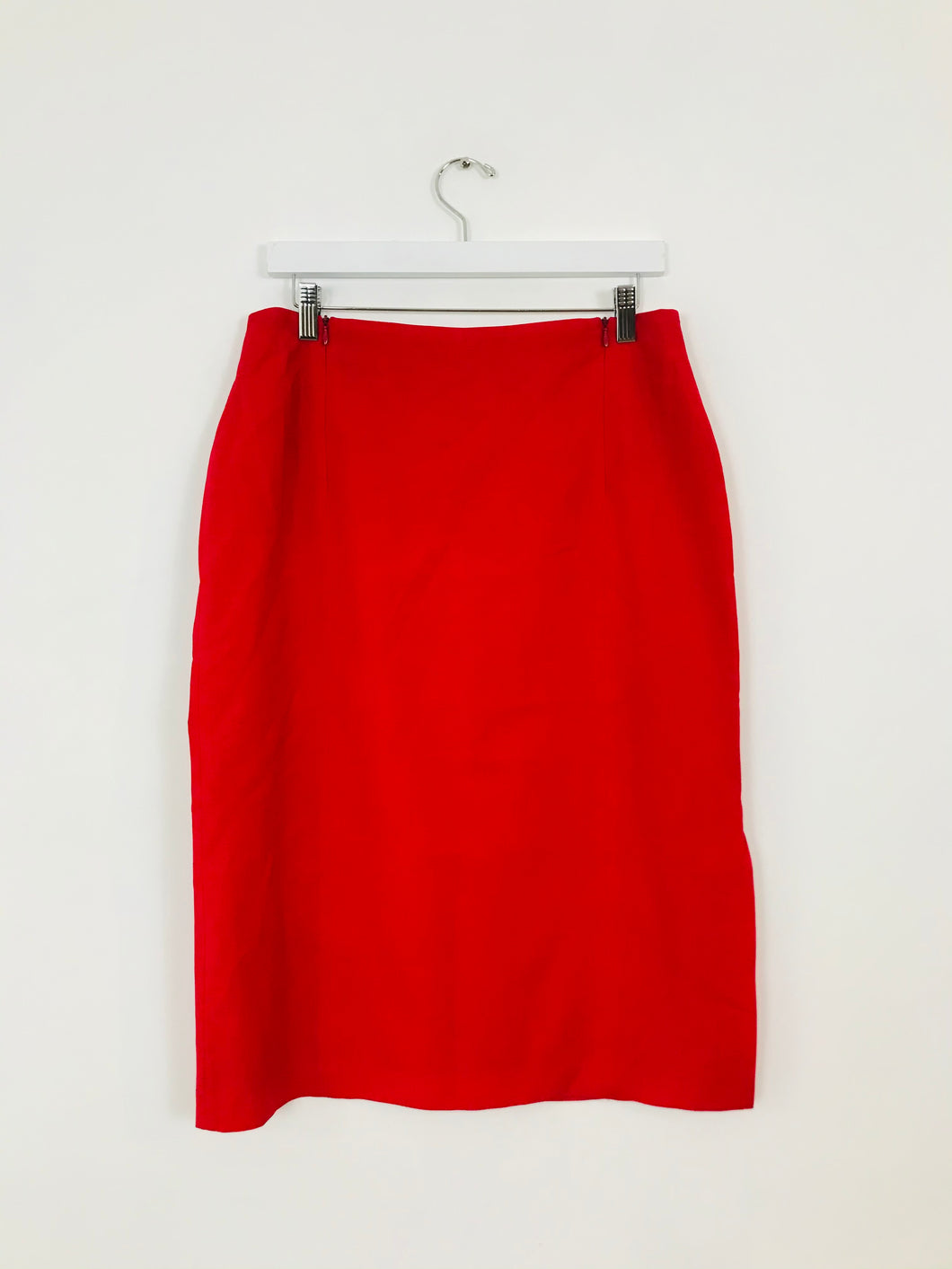 Armand Basi Women’s Wool Midi Pencil Skirt | 44 UK12 | Red