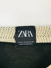 Load image into Gallery viewer, Zara Women&#39;s Chevron Print Knit Midi Dress | M UK10-12 | Beige
