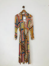 Load image into Gallery viewer, Zara Women’s Long Sleeve Maxi Shirt Dress NWT | L UK14 | Multi
