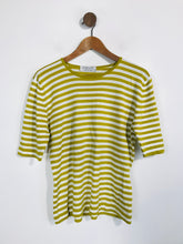 Load image into Gallery viewer, Jaeger Women&#39;s Cotton Striped T-Shirt | 36in | Yellow
