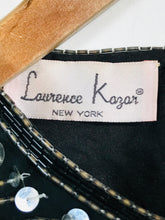 Load image into Gallery viewer, Laurence Kazar Women&#39;s Sequin Vintage Blouse | M UK10-12 | Black
