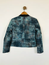 Load image into Gallery viewer, Tara Jarmon Women&#39;s Silk Cropped Blazer Jacket | 36 UK8 | Blue
