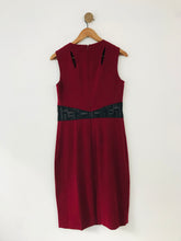 Load image into Gallery viewer, Karen Millen Women&#39;s Belted Midi Sheath Dress | UK12 | Red
