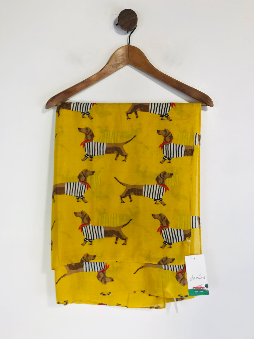 Joules Women's Dog Scarf NWT | OS | Yellow