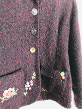 Load image into Gallery viewer, Joe Browns Women&#39;s Tweed Wool Blazer Jacket | UK12 | Purple
