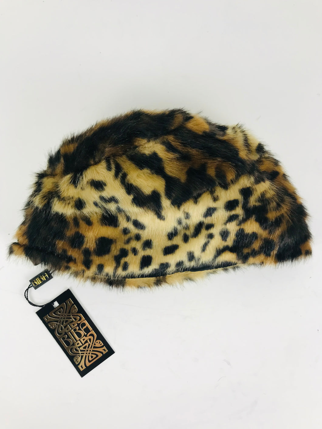 Biba Women's Faux Fur Leopard Print Hat NWT | M UK10-12 | Multicoloured