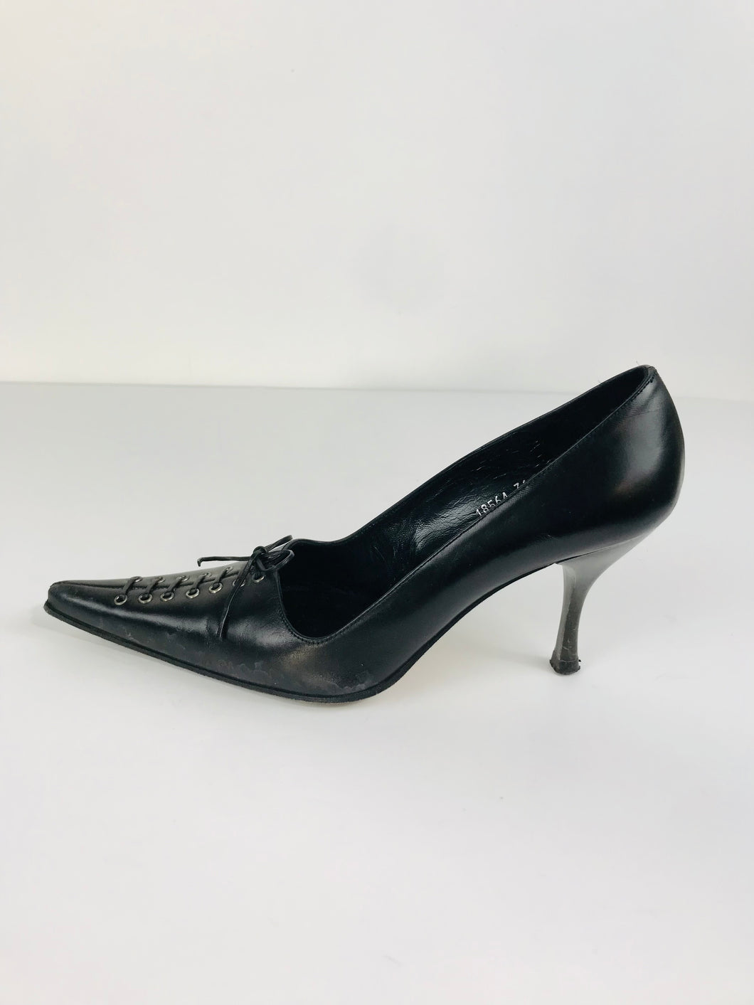 Fluxa Women's Leather Flats Shoes | EU36 UK3 | Black