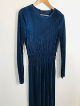 Load image into Gallery viewer, Zara Women&#39;s Long Sleeve Pleated A-line Dress | M UK10-12 | Blue
