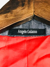 Load image into Gallery viewer, Angelo Galasso Men&#39;s Linen Smart Blazer Jacket | L | Blue

