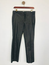 Load image into Gallery viewer, Mango Women&#39;s Shimmery Bronze Smart Trousers | EU38 UK10 | Black

