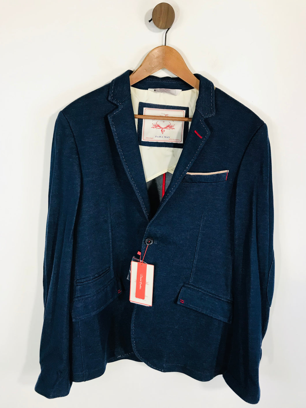 Zara Men's Denim Blazer Jacket NWT | XL | Blue