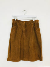Load image into Gallery viewer, Mikko Women’s Suede Leather Pencil Skirt | 42 UK14 | Brown
