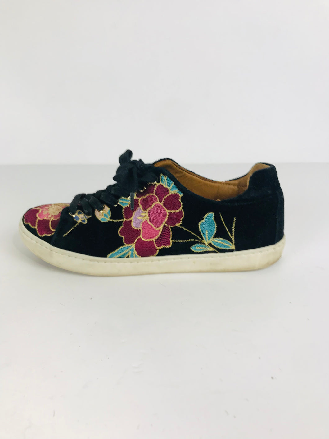 Sezane Women's Floral Embroidered Trainers | UK4 | Multicoloured