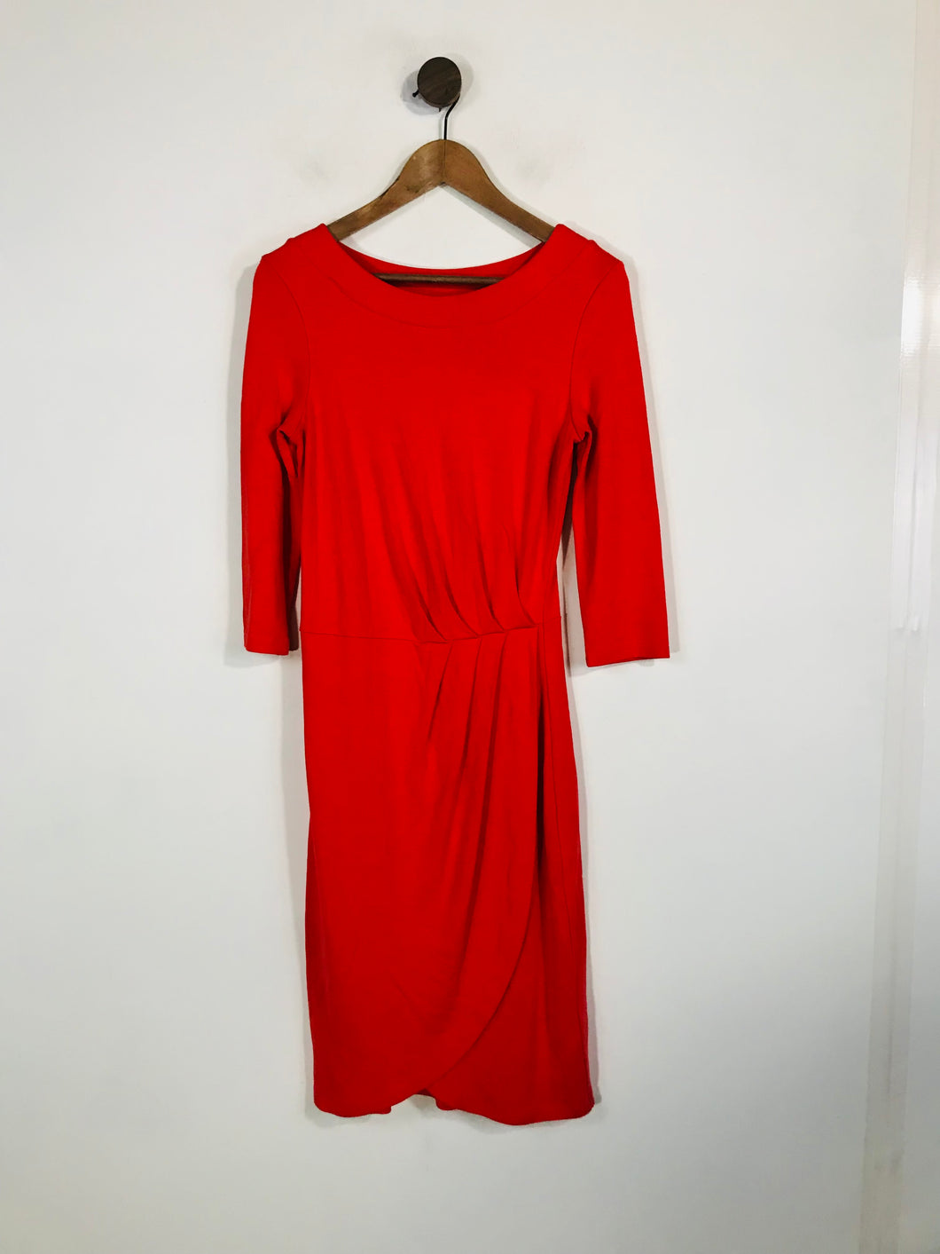 French Connection Women's Pleated Sheath Dress | UK12 | Red