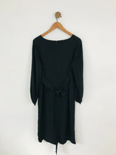 Load image into Gallery viewer, Jaeger Women’s 100% Silk Pleated Aline Dress | UK14 | Black
