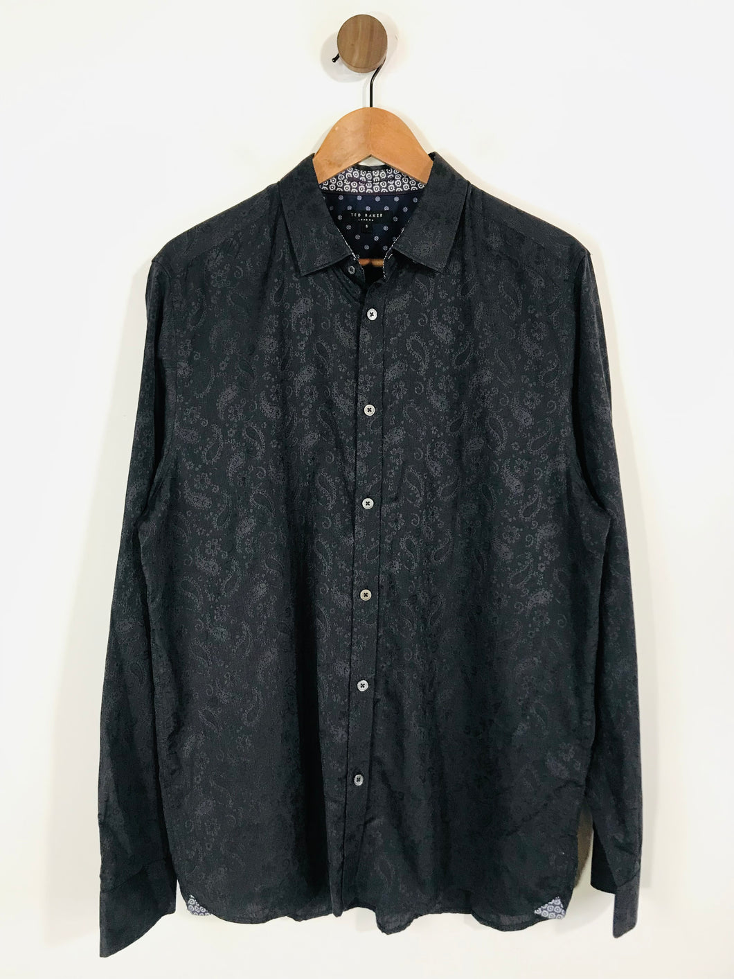 Ted Baker Men's Cotton Smart Button-Up Shirt | L | Black