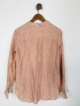 Load image into Gallery viewer, Boden Women&#39;s Linen Stripe Button-Up Shirt | UK14 | Orange
