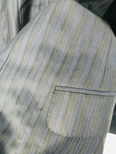 Load image into Gallery viewer, Jaeger Men’s Wool Stipe Blazer Suit Jacket | 42S | Navy Blue
