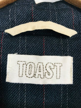 Load image into Gallery viewer, Toast Women&#39;s Wool Striped Blazer Jacket | UK12 | Blue
