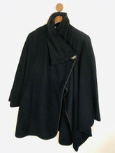 Load image into Gallery viewer, Saint James Women&#39;s Wool Poncho Overcoat Jacket | L UK14 | Blue
