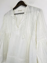 Load image into Gallery viewer, Ulla Johnson Women&#39;s Boho Embroidered Blouse | 4 | White
