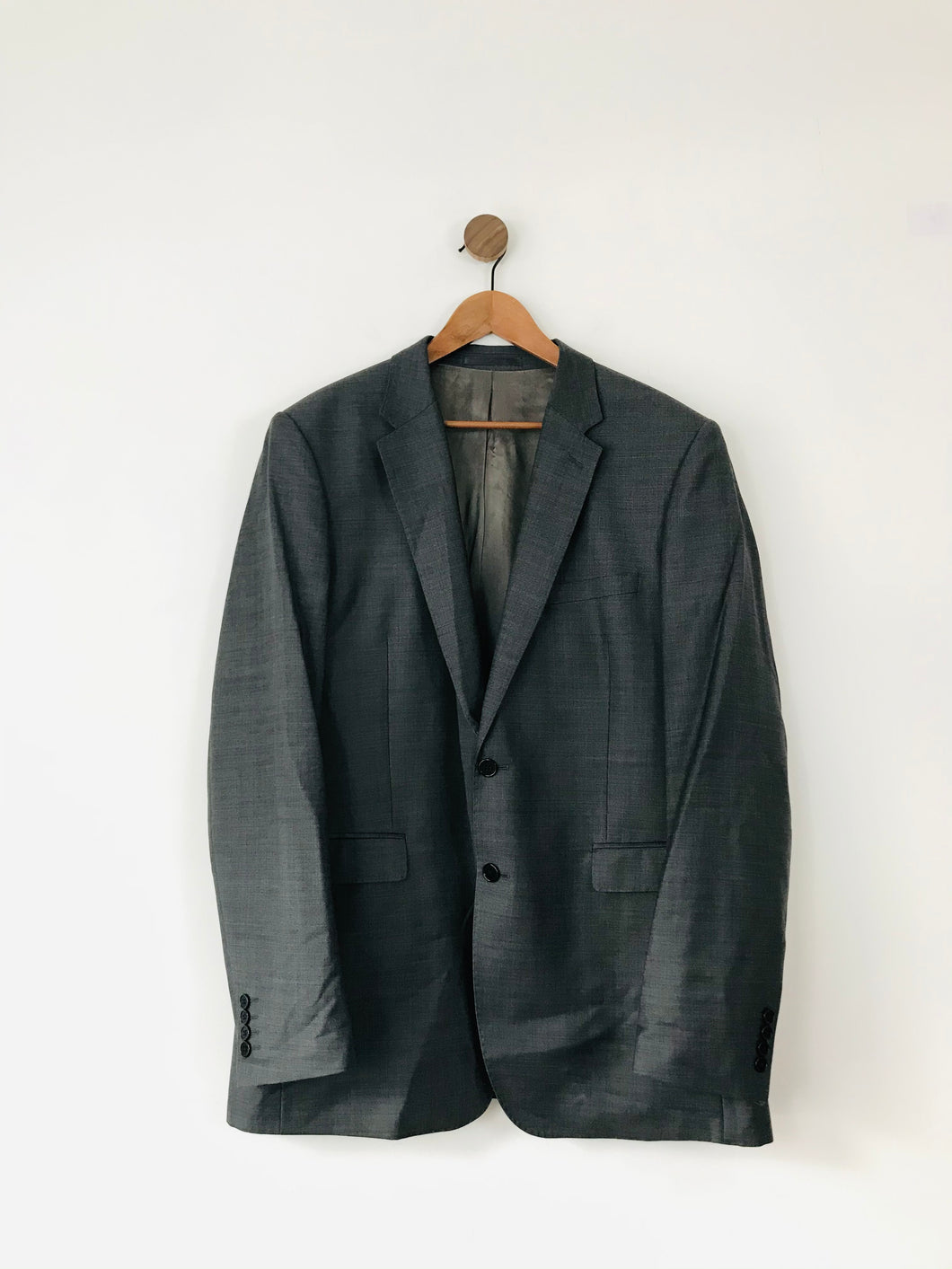 Ermenegildo Zegna Men’s Wool Suit Jacket Blazer | 44L | Grey