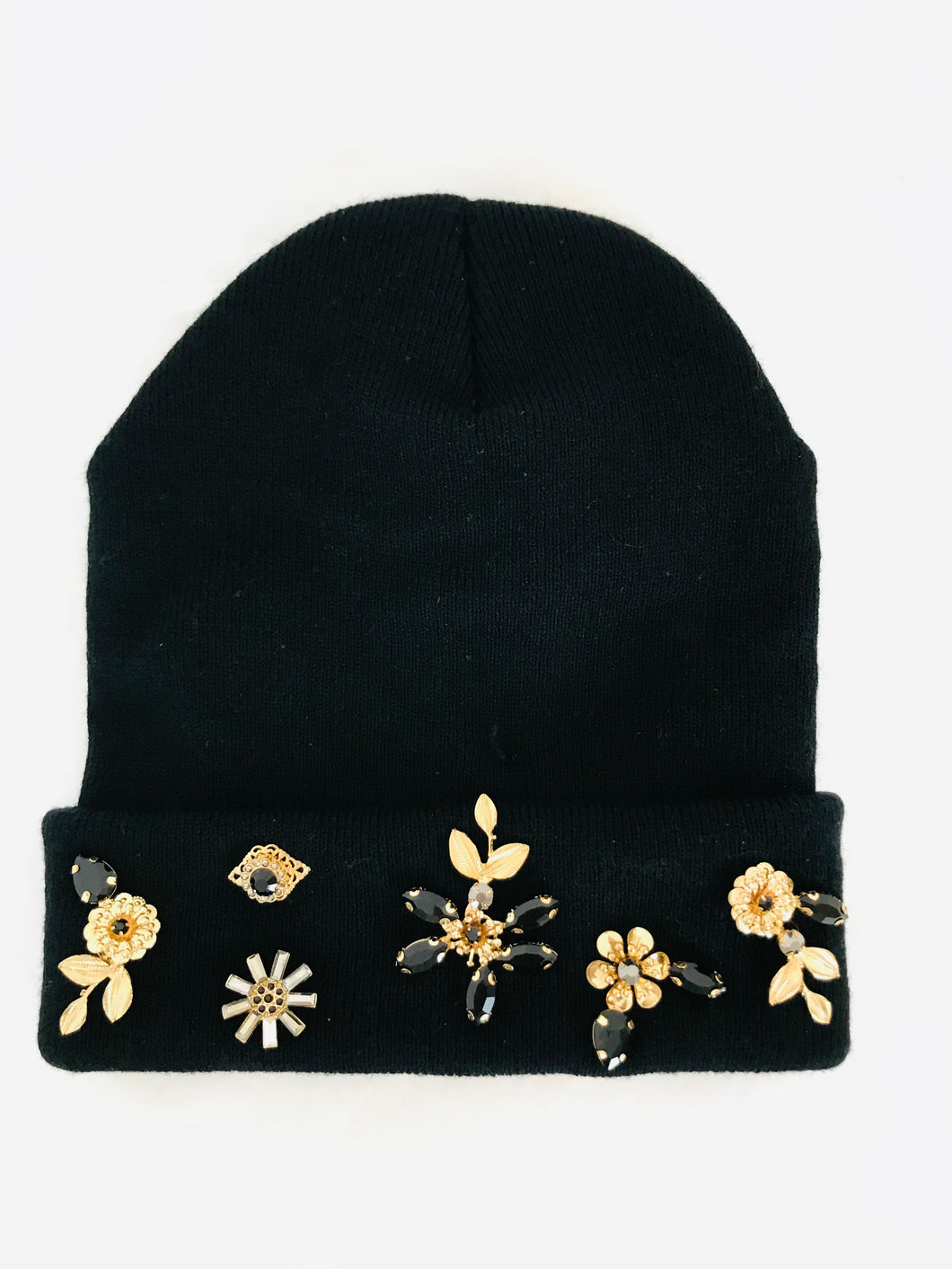 Aldo Women’s Embellished Knit Beanie Hat | One Size | Black