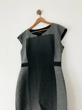 Load image into Gallery viewer, Jaeger Black Women’s Paneled Wool Sheath Dress | UK16 | Grey
