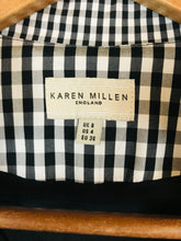 Load image into Gallery viewer, Karen Millen Women&#39;s Collared Gingham Sheath Dress | UK8 | Black
