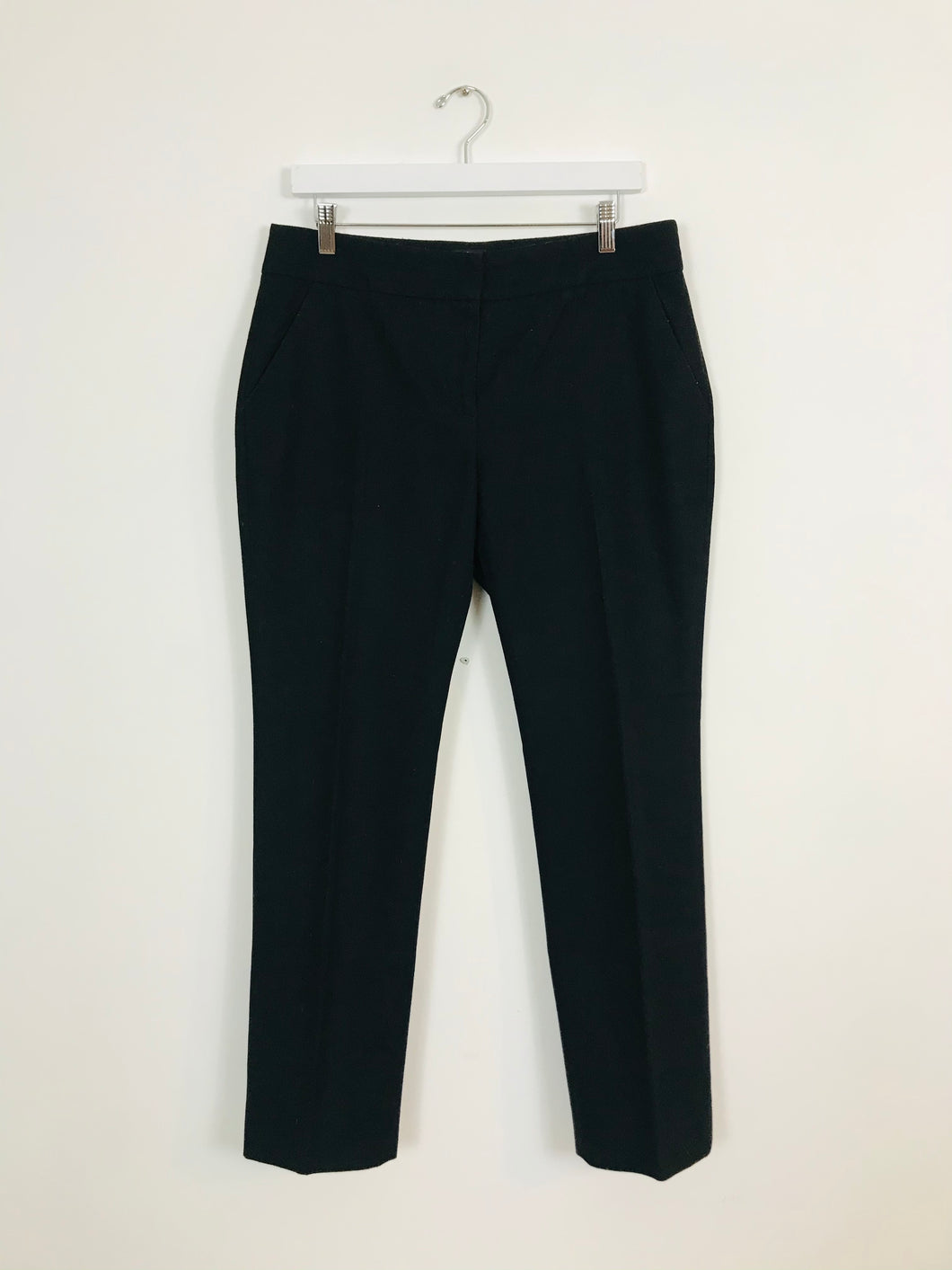 McQ Alexander McQueen Women’s Wool Straight Suit Trousers | UK12 W33 | Black