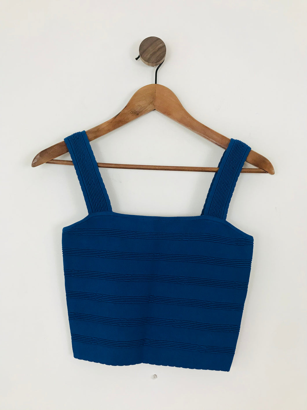Sandro Women’s Knit Crop Top Camisole | UK8 1 | Blue