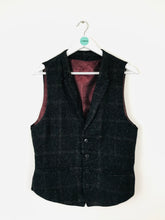 Load image into Gallery viewer, Zara Man Men’s Check Waistcoat Vest | M | Black
