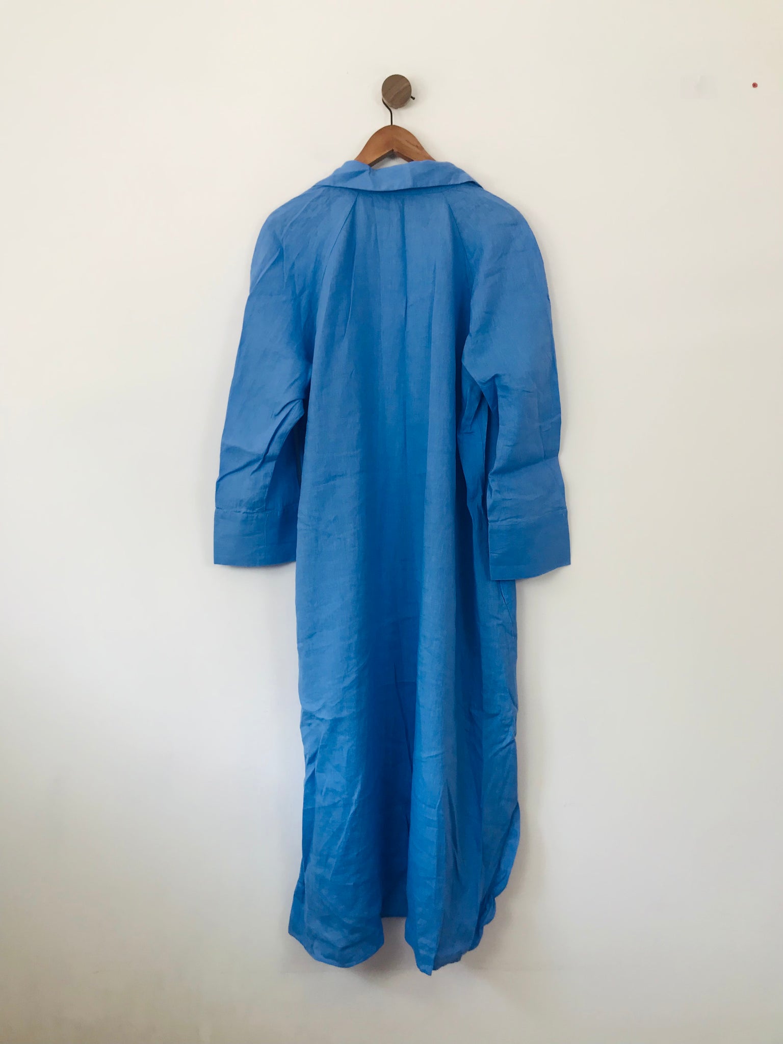 Zara Women's Linen Maxi Shirt Dress | XXL UK18 | Blue ReThread Zara Women's Linen Maxi Shirt Dress | XXL UK18 | Blue ReThread