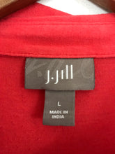 Load image into Gallery viewer, J.Jill Women&#39;s Jersey Button-Up Shirt | L | Pink
