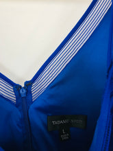 Load image into Gallery viewer, Tadashi Shoji Women&#39;s Ribbed Bodycon Dress | L UK14 | Blue
