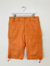 Load image into Gallery viewer, Polo Ralph Lauren Womens Cargo Shorts | 30 UK12 | Orange
