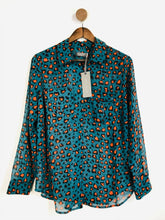 Load image into Gallery viewer, Mint Velvet Women&#39;s Leopard Print Sheer Blouse NWT | UK14 | Multicoloured
