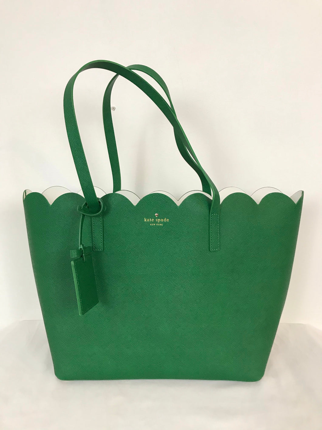 Kate Spade Women’s Leather Large Tote Bag | H11.5 W20 | Green