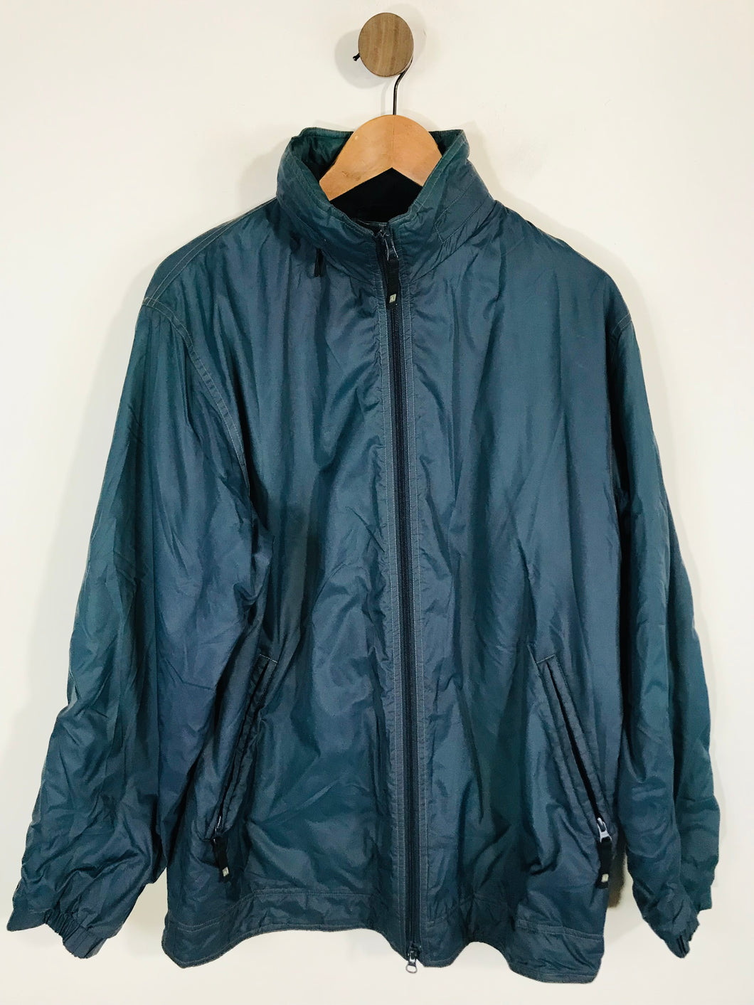 Armani Jeans Men's High Neck Zip Raincoat Jacket | IT46 | Blue