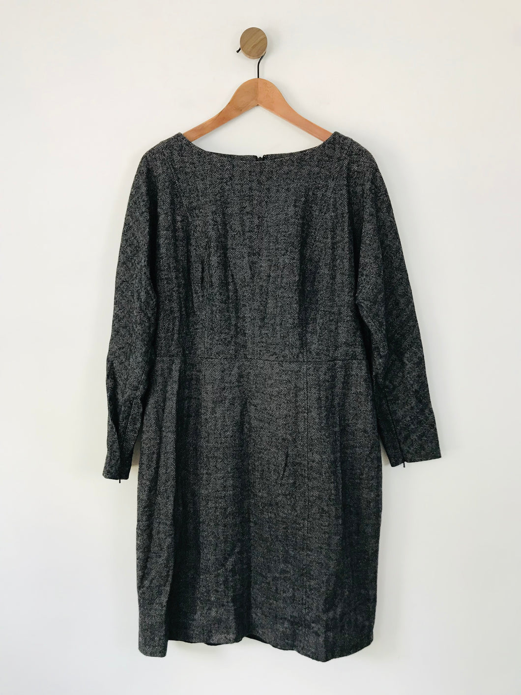 Hobbs Women's Long Sleeve Sheath Dress | UK18 | Grey