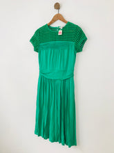Load image into Gallery viewer, Boden Women&#39;s Gathered Midi A-Line Dress NWT | UK10 | Green
