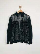 Load image into Gallery viewer, Lisa Women&#39;s Faux Fur Bomber Jacket | L UK14 | Black

