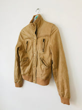 Load image into Gallery viewer, Rino &amp; Pelle Women’s Leather Biker Bomber Jacket | 38 UK10 | Tan Brown
