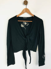 Load image into Gallery viewer, Bandolera Women&#39;s Floral Embroidered Cardigan | L UK14 | Black
