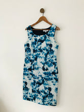 Load image into Gallery viewer, LK Bennett Women&#39;s Abstract Print Fitted Shift Dress | UK14 | Blue
