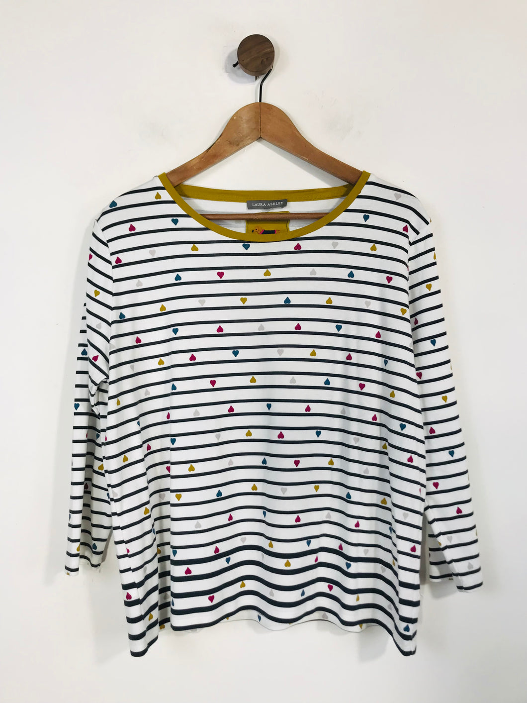 Laura Ashley Women's Striped Long Sleeve T-Shirt | L UK14 | Multicoloured